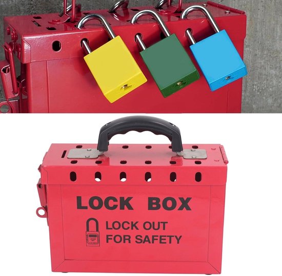 Ergonomic Metal Handle Stainless Steel Large Capacity Lockout Tagout ...
