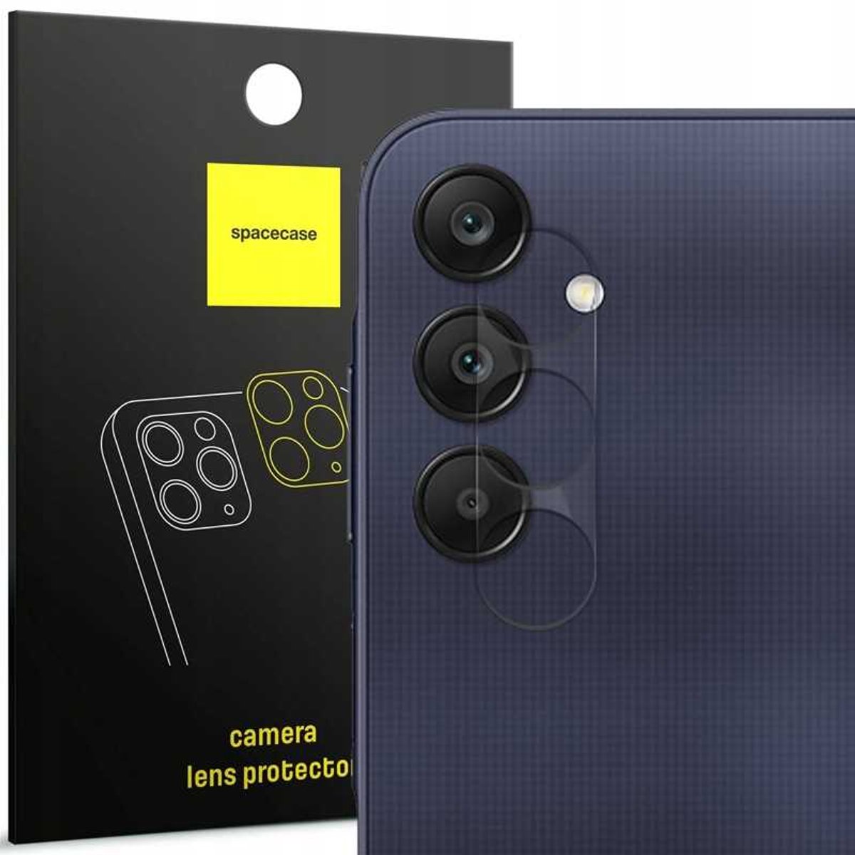 Spacecase Cameraglas Van Gehard Glas Voor Samsung Galaxy A15 4G 5G Zwart