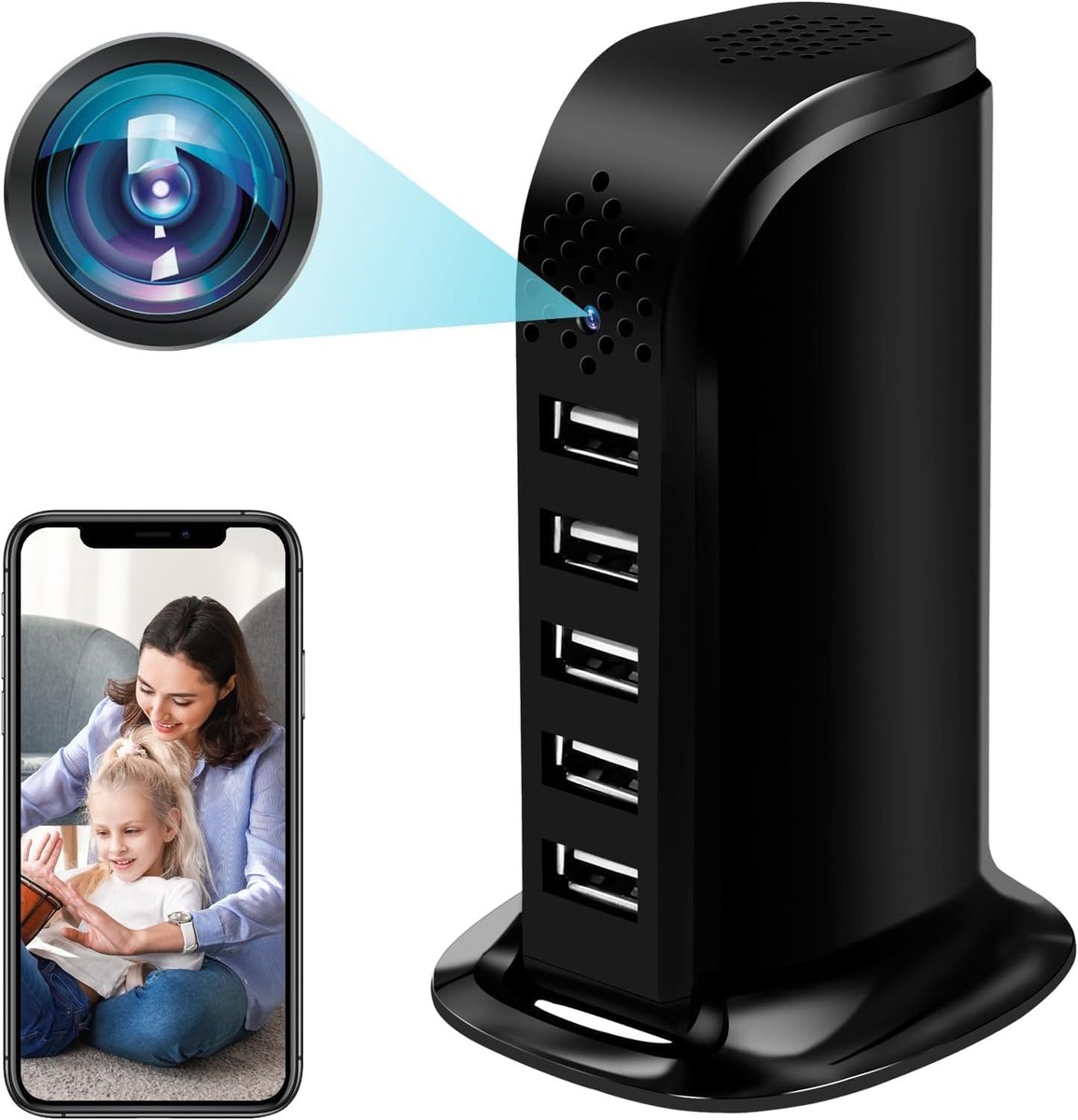 Verborgen WLAN Camera met Bewegingsdetectie en HD 1080P