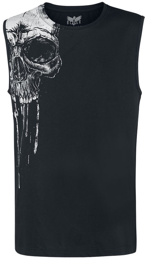 Débardeur noir Premium by EMP à imprimé tête de mort pour homme - XL