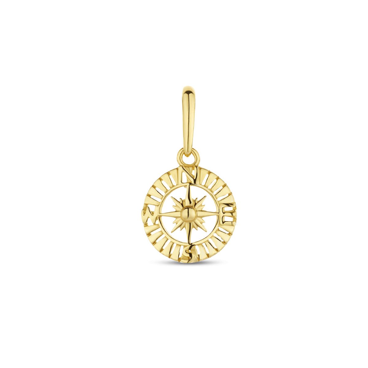 Gouden Kompas Hanger Bedel 14 karaats
