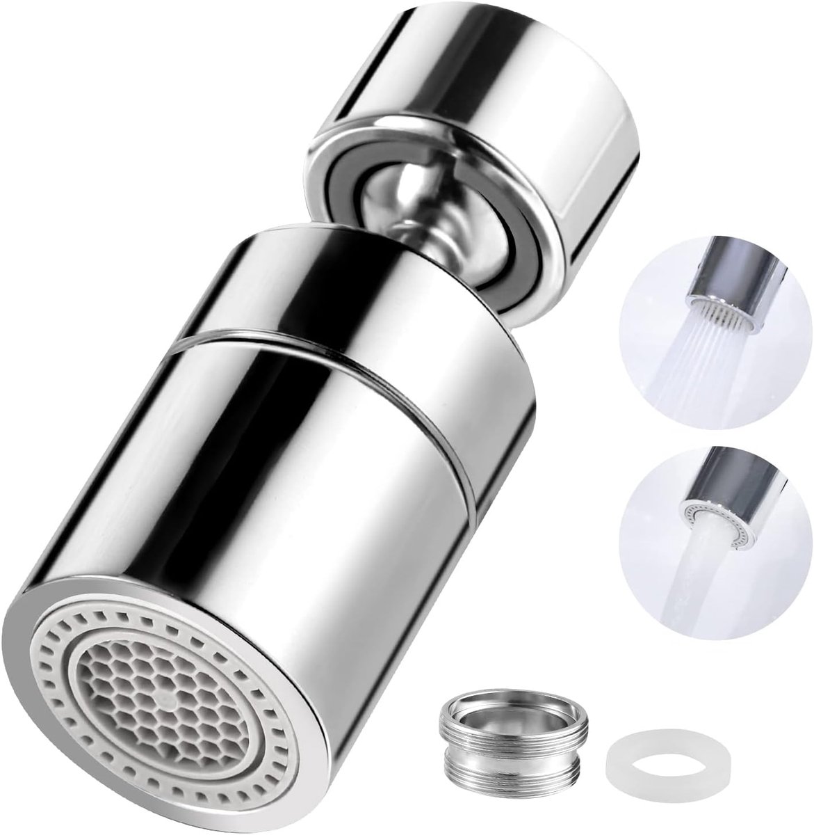 360° Draaibare Keukenkraan Adapter met 2 Waterstroommodi - Efficiënt en Waterbesparend