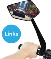 Dyken Fietsspiegel Links - Achteruitkijkspiegel op Stuur - Fietsspiegel E-bike - Spiegel voor Fiets - Zwart