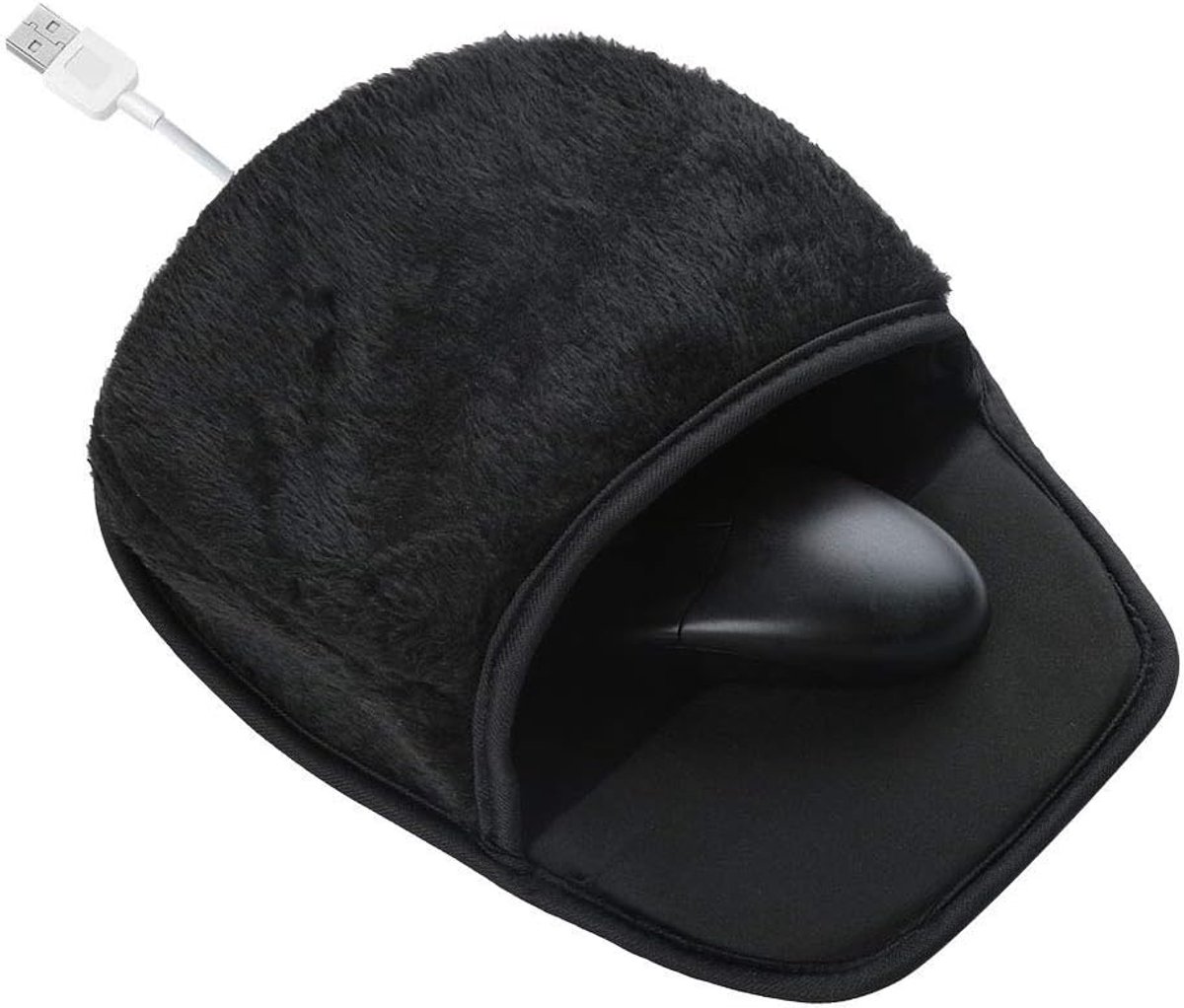 USB-handwarmer muismat groot - Elektrische verwarmde muismat voor warme handen tijdens het werken