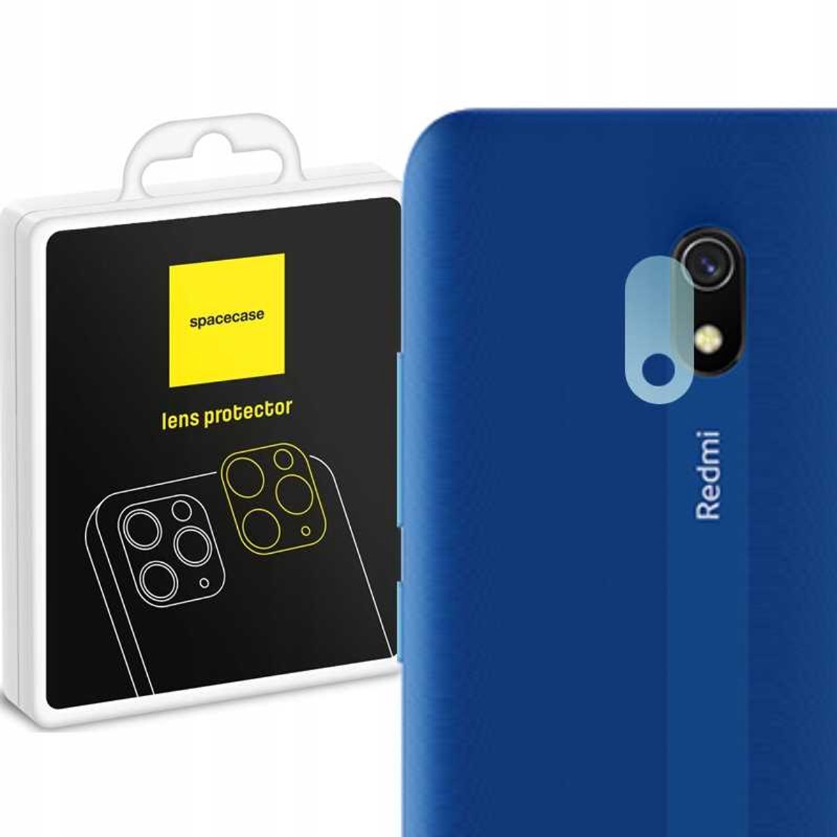 Spacecase Gehard Glas Voor Redmi 8A Camerabeschermende Folie