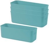 My Ninki ® Veelzijdige Opbergoplossing Met Handige Handgrepen Voor Keuken, Badkamer, Kantoor En Meer - Set Van 4 Lichtgroen