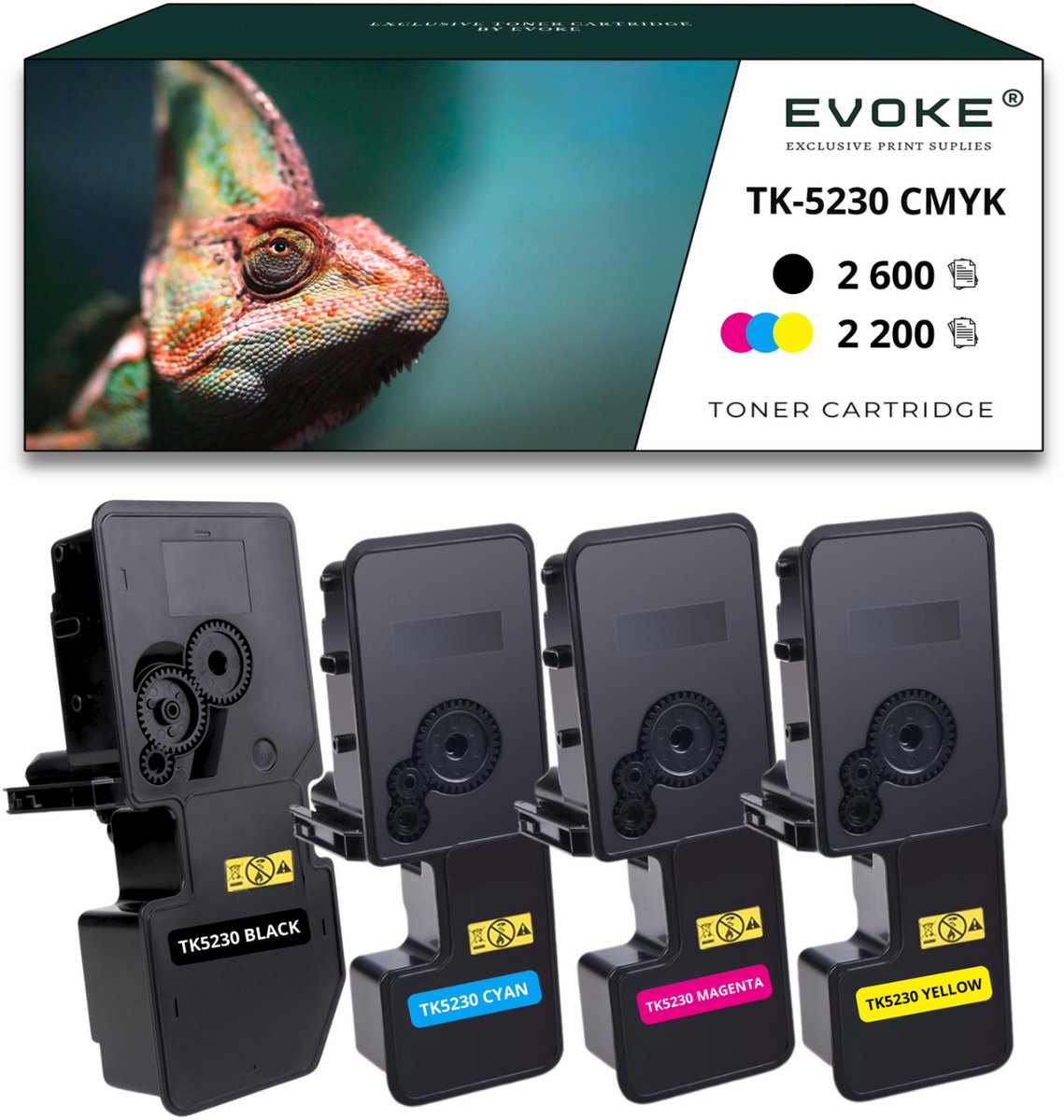 Premium 4er Multipack Set Kompatibel Für Kyocera TK-5230 Ecosys M 5521 Cdw 1t02r9xnl0 Tk 5230 Toner
