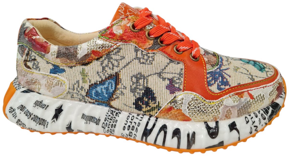Laura Vita Burton 127 Dames Sneakers - Oranje - 36