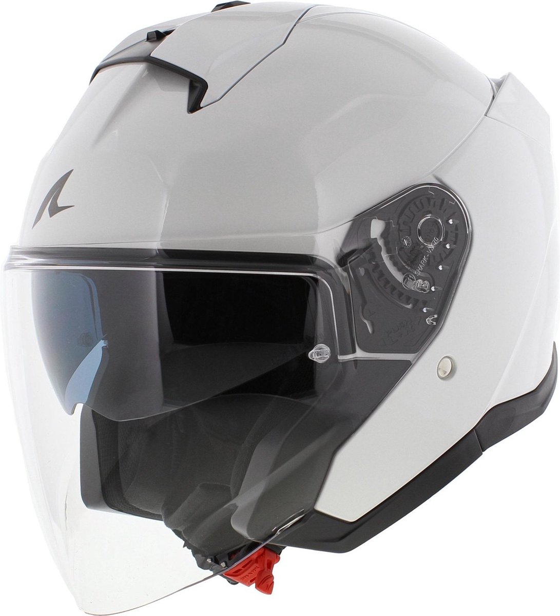 Shark Skwal Jet helm solid glans wit - Maat M