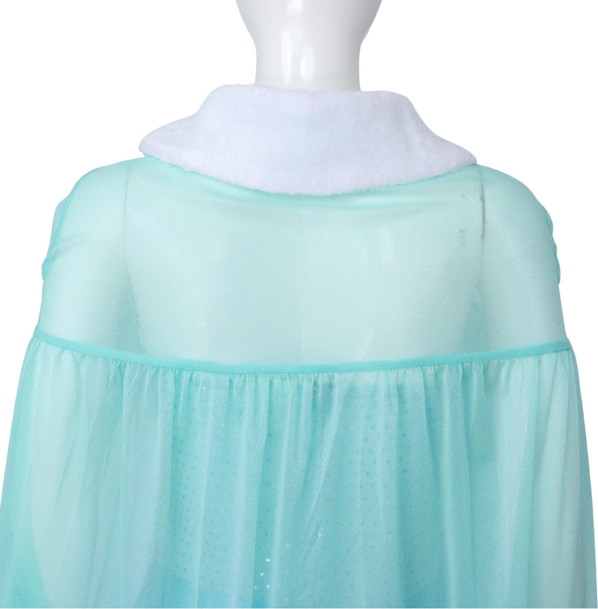 Joya Party® Verkleed Jurk Volwassenen | Blauwe Glamour Jurk | Carnaval Verkleedjurk Dames | Prinsessenjurk Vrouwen | ijsprinces | Carnavalskleding | Maat S — afbeelding 8