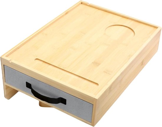 Navaris zwevend nachtkastje van baboe - 38 x 26 x 11c - Tafeltje voor aan het bed - Klebare