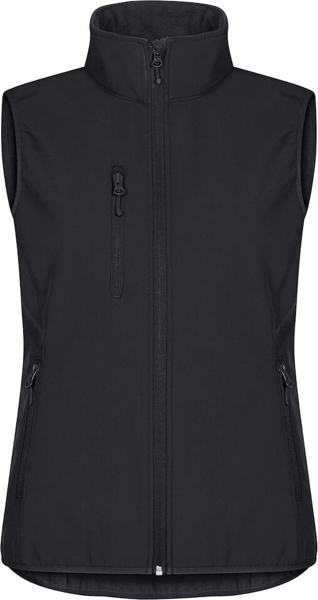 Clique Classic Softshell Vest Women 0200916 - Zwart - 40/L