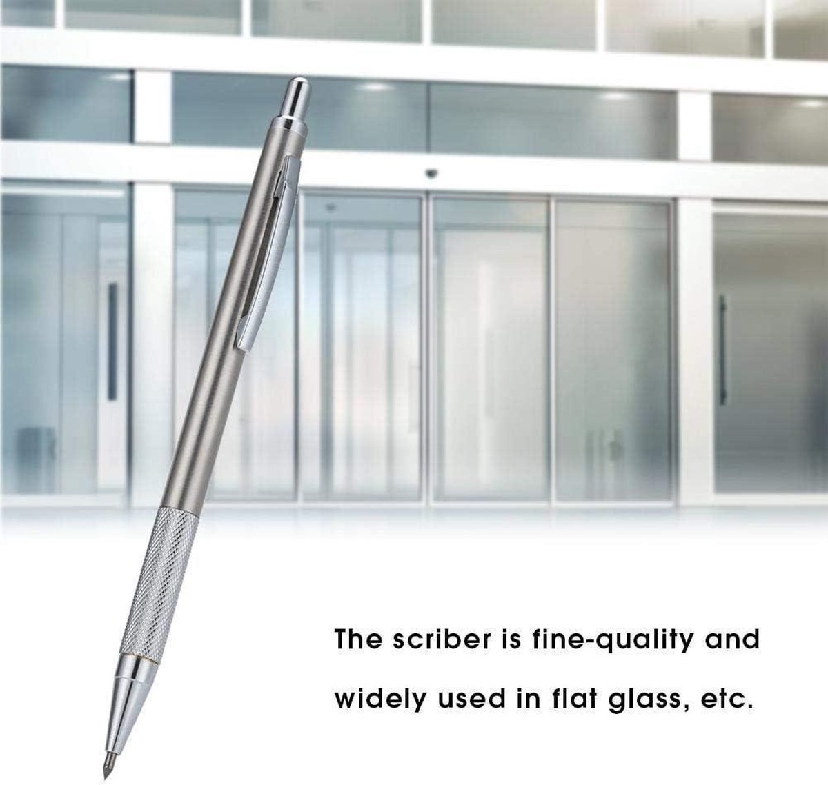 Scriber pen 2 kleuren diamant glassnijder wolfraamstaal punt graveerpen - Zilver