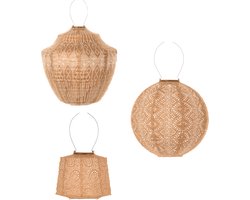 Lumiz Tuinverlichting op zonne energie - Solar tuinverlichting - Lumiz Solar Lampion - Abrikoos Set - 3 stuks