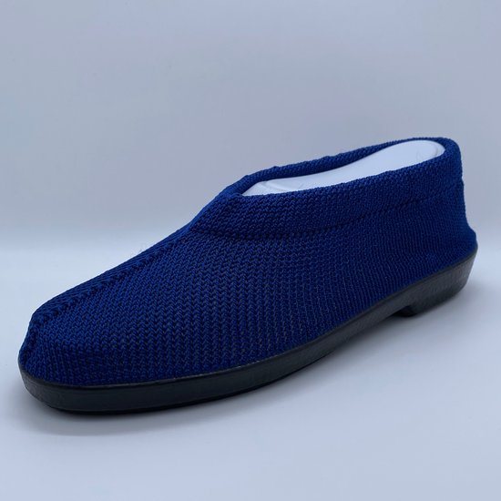 Gebreide Portugese Schoen - Blauw Kobalt - Maat 37 - Instappers - Pantoffel