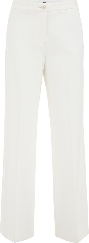 WE Fashion Dames wide leg pantalon met stretch