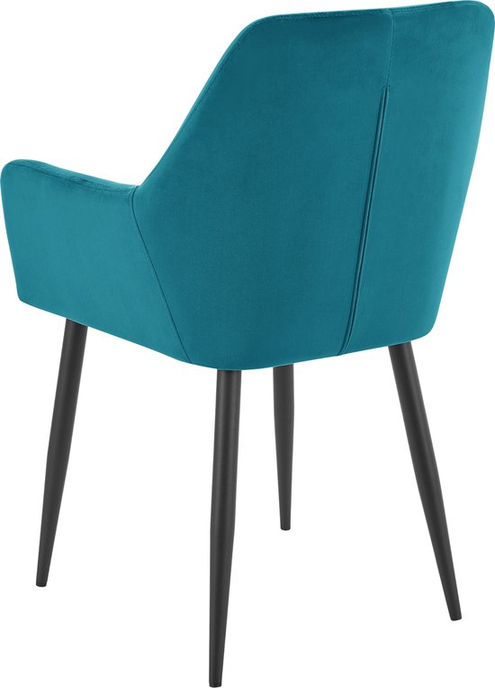 Chaise de salle à manger Hollola lot de 4 turquoise [en.casa]