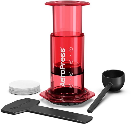 AeroPress Clear - Rood (Transparant)