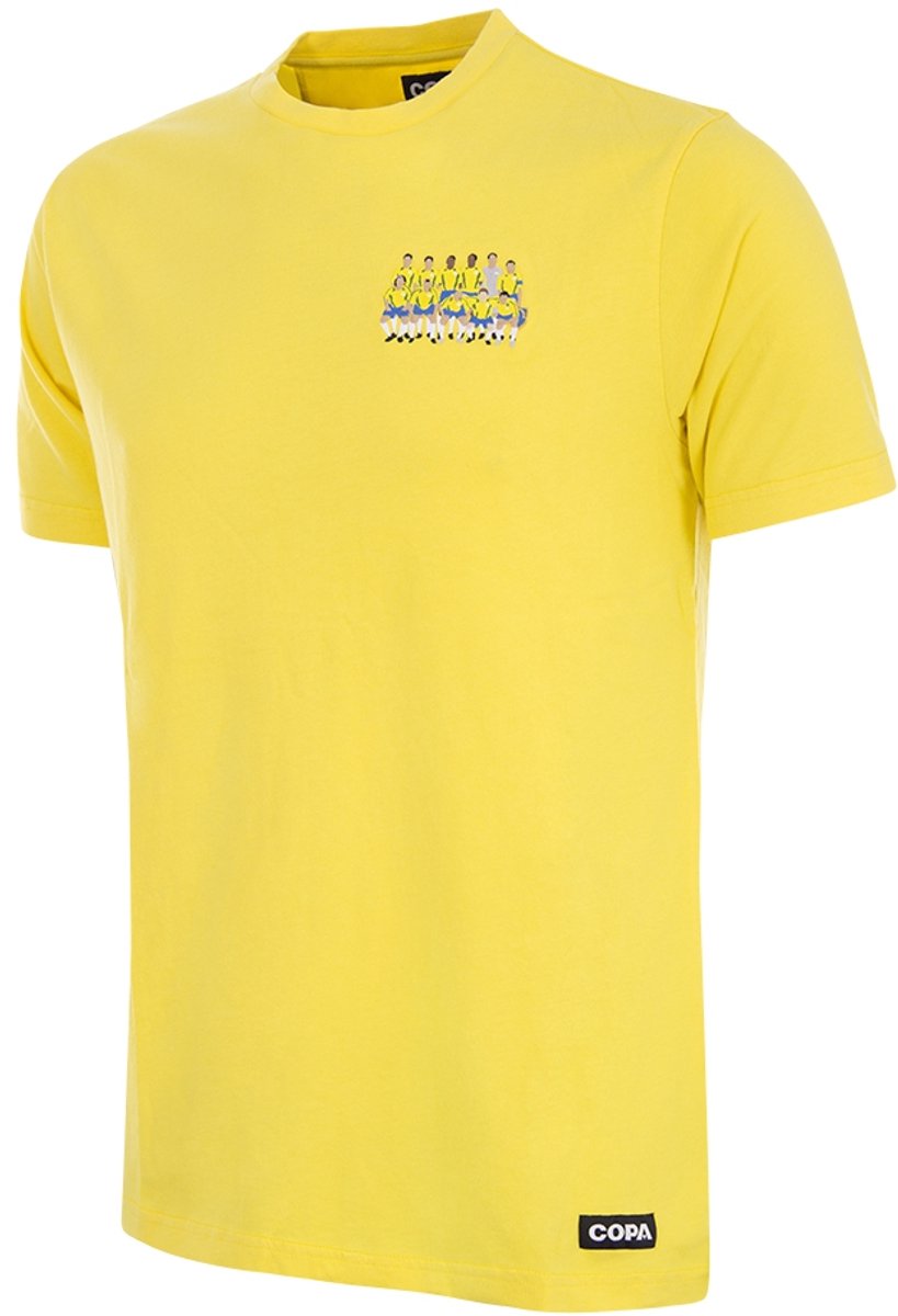 COPA - Brazilië 2002 WK Embroidery T-Shirt - Heren - Geel - S