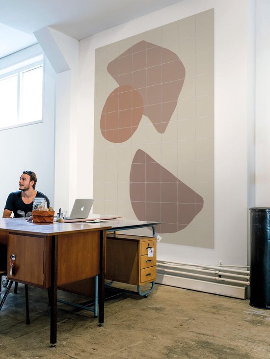 IXXI Mocha, Divers - 100 x 140 cm - Support de suspension gratuit - Grande décoration murale et affiches - Minimaliste, Graphisme, Abstrait, Géométrique