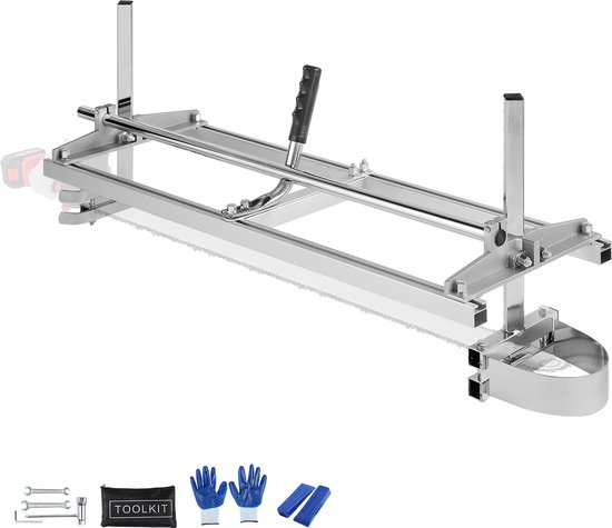 VEVOR Mobiel zaagwerk, 35-91 cm, draagbare kettingzaag, 36 inch, roestvrij staal, 0,5-30 cm zaagdikte, met flexibel snijgeleidingssysteem en luchtpistool voor bouwvakkers