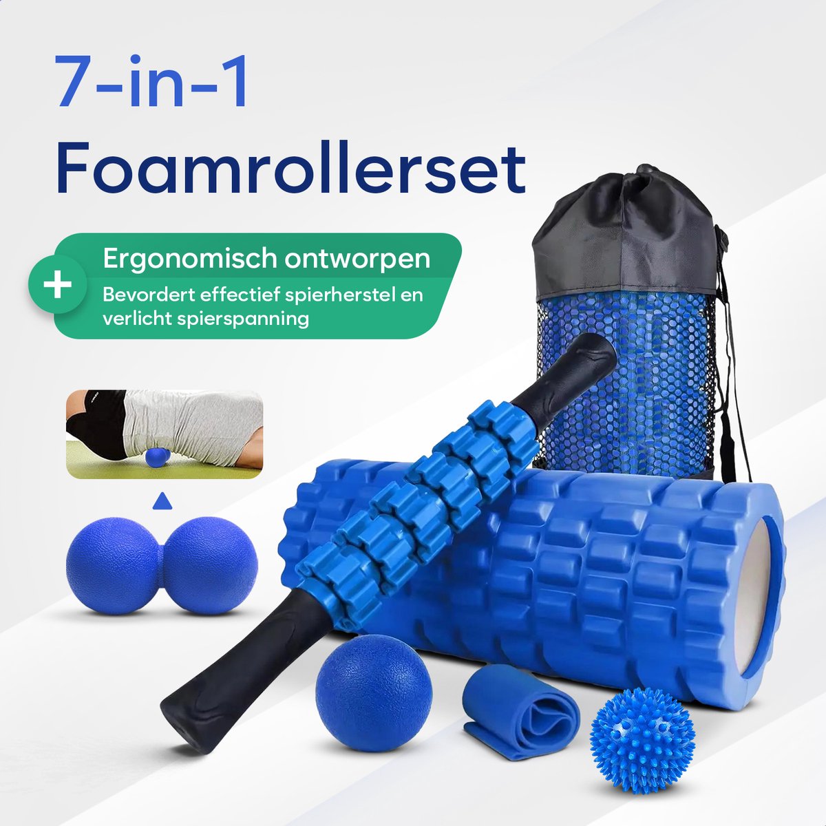 GoGoods Foam Roller 7-in-1 Set - Complete Spierherstel thumbnail 2
