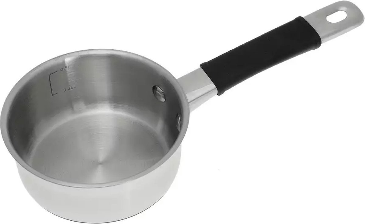 King Hoff Marmite 1L En Acier Inoxydable 14cm Avec Couvercle - Casserole Premium Induction