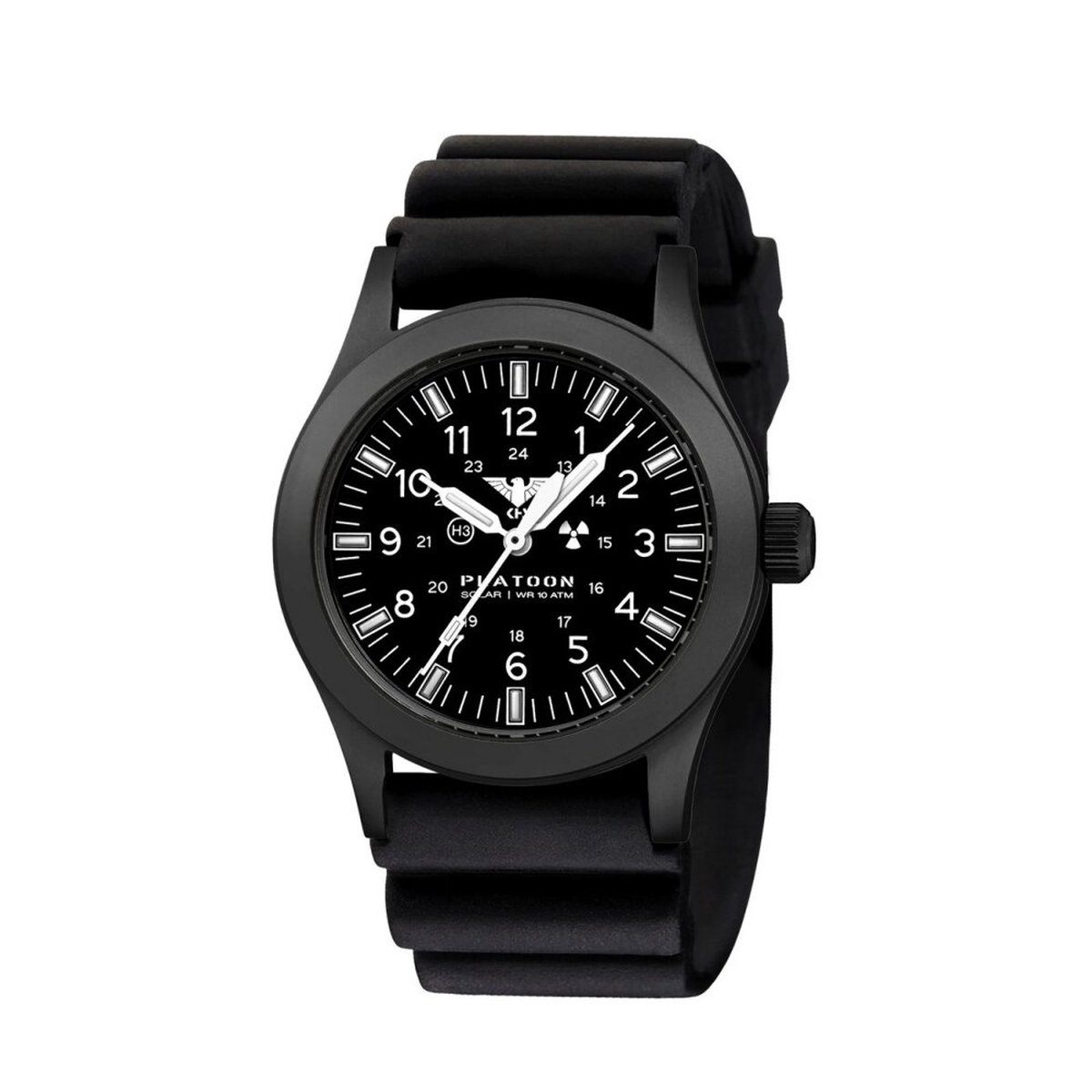 KHS - KHS.PLABSSF.DB - Polshorloge - Heren - PLATOON Black Steel Solar