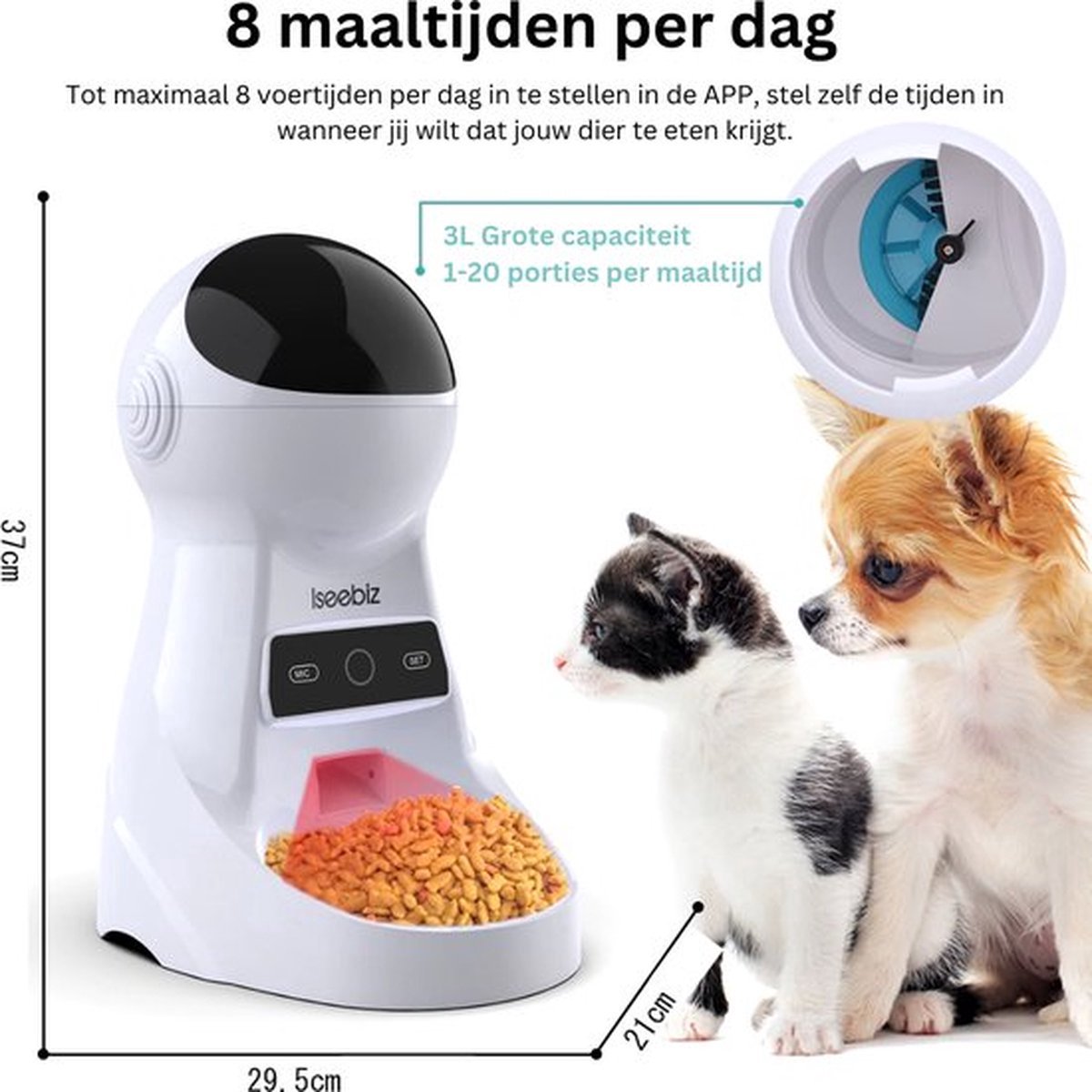 Bolt Edge Automatische Voerbak voor Katten - Elektrisch - afbeelding 3