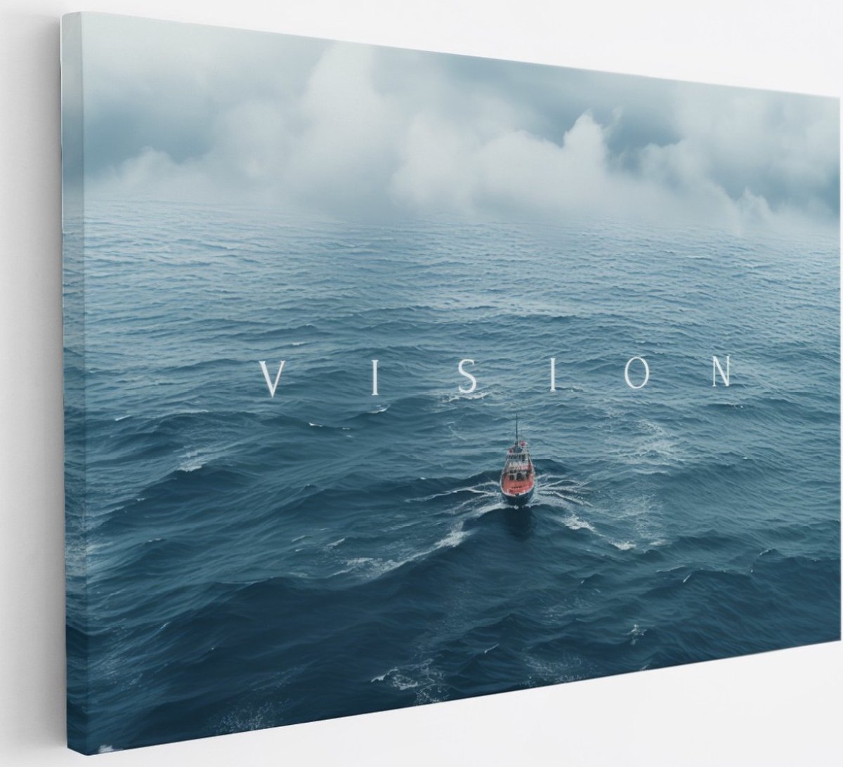 Saammp Canvas Schilderij - Vision - Quote - Motivatie - 30x20 - Foto op canvas - Wanddecoratie - Muurdecoratie Woonkamer - Slaapkamer decoratie - Canvas Print Multicolor
