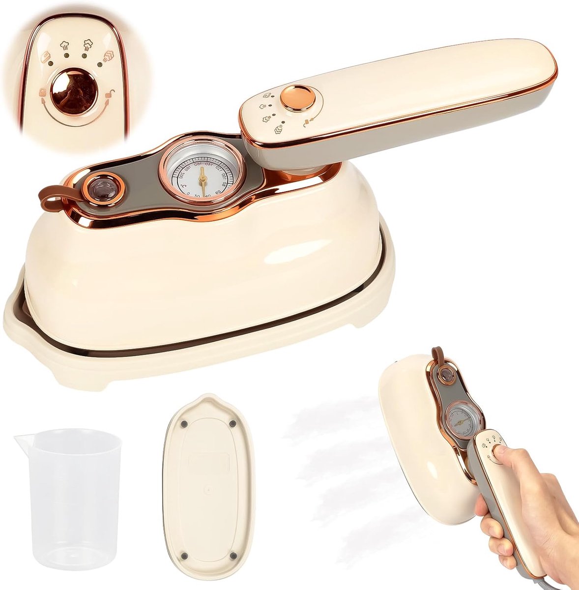 Draagbare Kledingstomer - Handheld Strijkijzer 1200W met 200ml Waterreservoir en Opvouwbare Handgreep - Snelle Opwarming in 15 Seconden - Perfect voor Thuis en Reizen