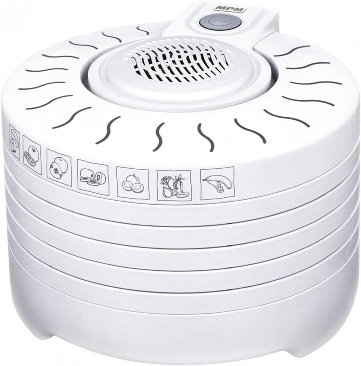 Voedseldroger - Drogermachine - Voedsel Conserveren - 5 Verstelbare Bakken - 250 Watt - Wit