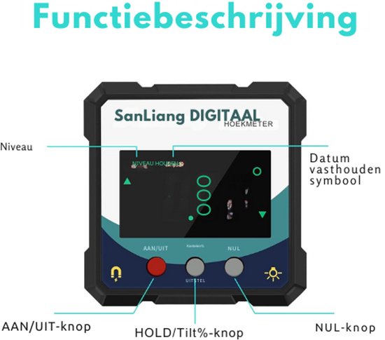 YUM--jauge D'angle Numérique Inclinomètre De Rapporteur De Taille Portable Magnétique Précis De