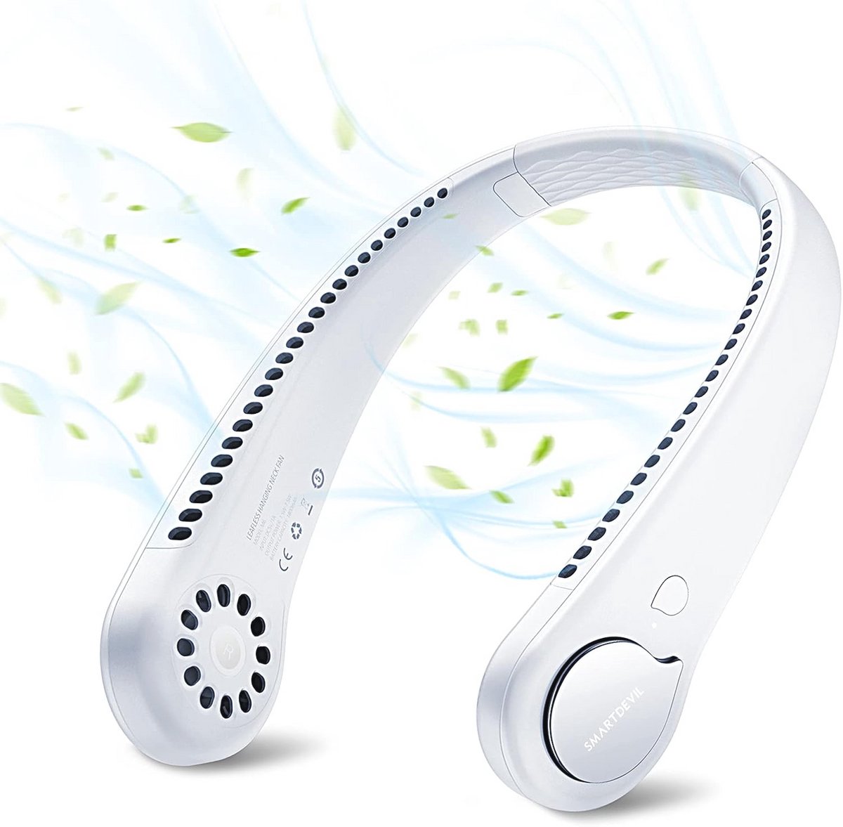 Draagbare mini-ventilator voor mobiel gebruik - USB-halsventilator met 360 graden instelbaarheid en 3 snelheden voor wandelen, sport en reizen