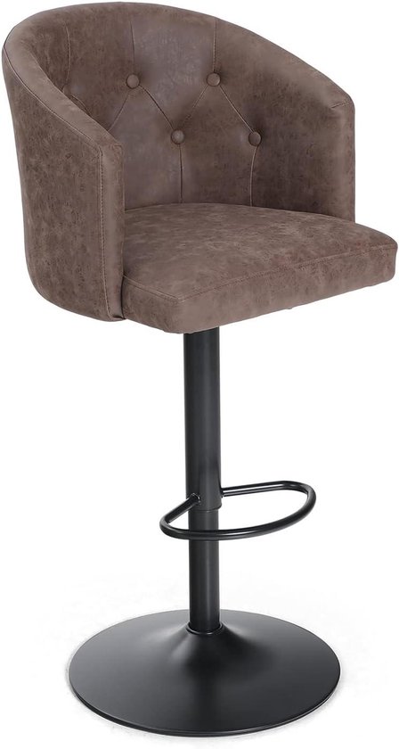 Vinsetto In hoogte verstelbare draaibare kruk van 69-91 cm