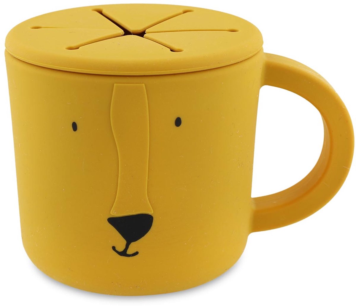 Goedkoopste Trixie Snackbeker - Mr. Lion - Snack Cup - Kinderservies - Voor baby's vanaf 4 maanden - van Siliconen - Geschikt voor de Vaatwasser