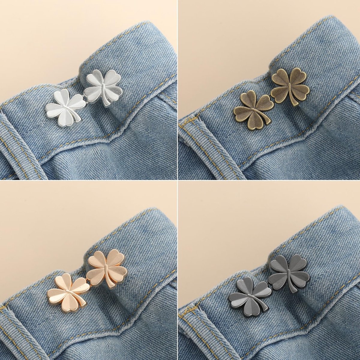8 paar Broek Taille Tightener - Broekverkleiner - Verstelbare Taille Gesp Set Afneembare Knop Aanscherping Knop Richter Knoppen - Pins - Voor Broek Jeans Rokken Mouwen - Universeel - Herbruikbaar - One Size — cadeau in Cadeau-ideeën - foto 7