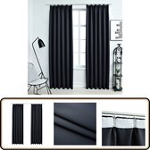 Bol.com vidaXL Verduisterende Gordijnen - 140x225 cm - Antraciet Gordijnen - Anthraciet - Interieurdecoratie - Woonaccessoires -... aanbieding