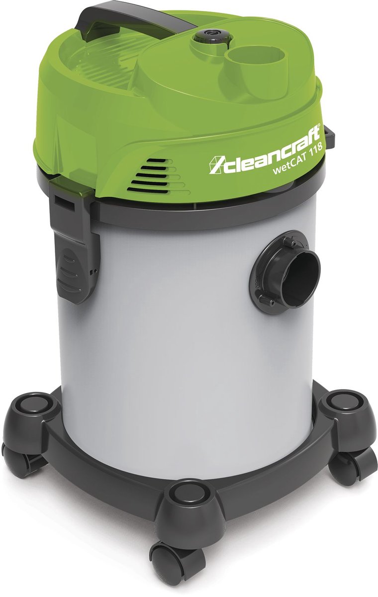 Nat- en droogzuiger met blaasfunctie - 18 liter kunststof tank - 1 motor 1,2 kW 230 V Cleancraft WETCAT 118
