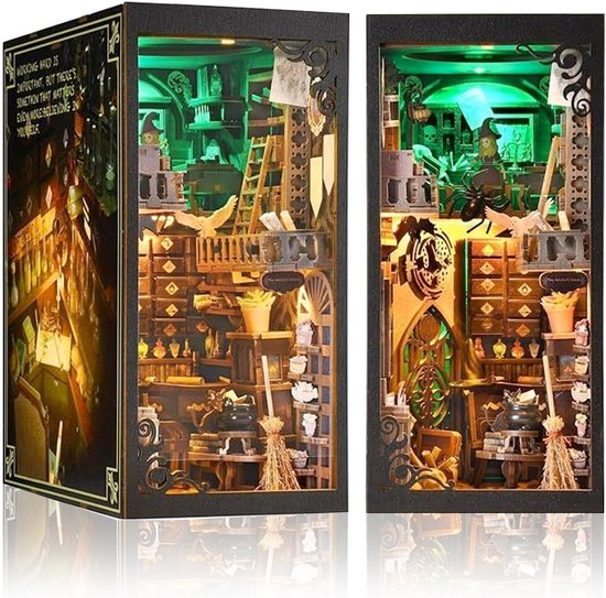 STRUCWOOD Magic Book Nook – Kit Pharmacien Magique – Maison De Poupée Miniature Harry Potter – Dès 9 Ans