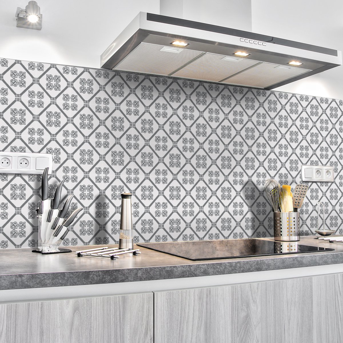 Ambiance Sticker Zelfklevende tegelmuurstickers voor keuken en badkamer - 60 Edmundo Azulejo tegelstickers - 60 stickers 15x15cm Multi color