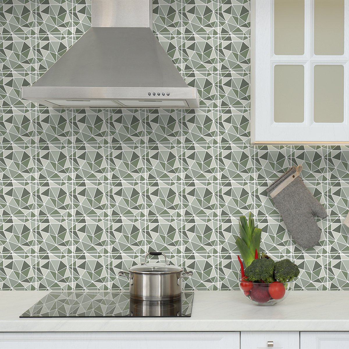 Ambiance Sticker Zelfklevende tegelmuurstickers voor keuken en badkamer - 60 Briano Terrazzo tegelstickers - 60 stickers 20x20cm Multi color