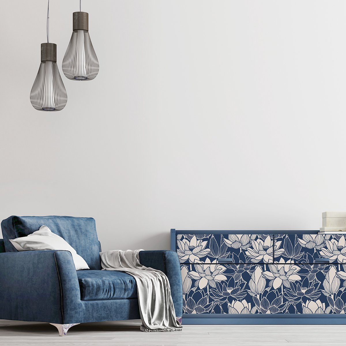 Ambiance Sticker Koriko sticker met tropisch design voor meubels, 60 x 90 cm Multi color