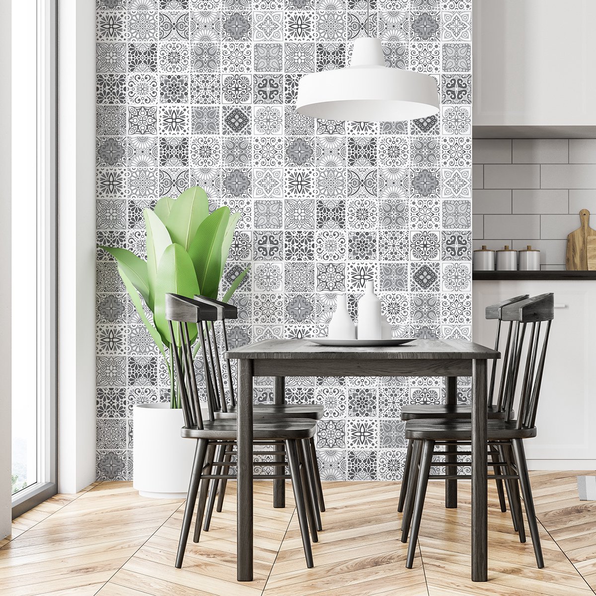Ambiance Sticker Zelfklevende tegelmuurstickers voor keuken en badkamer - 30 YANET Azulejo tegelstickers - 30 stickers 15x15cm Multi color