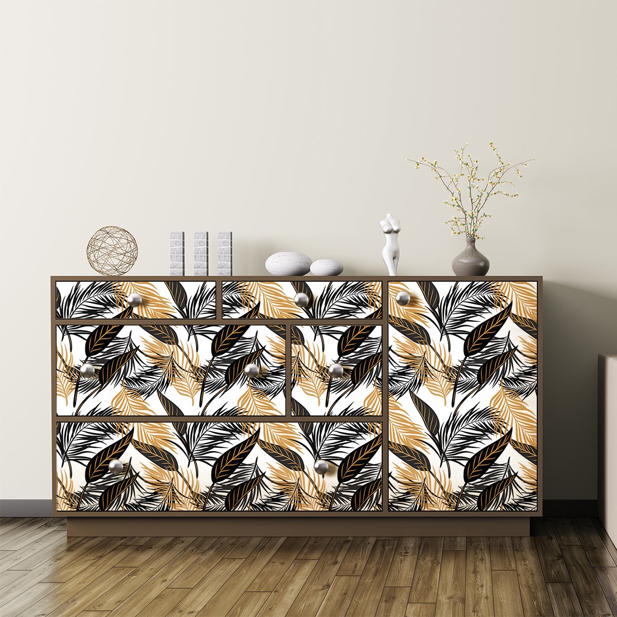 Ambiance Sticker Tropische Carrasco meubelsticker, 40 x 60 cm Multi color