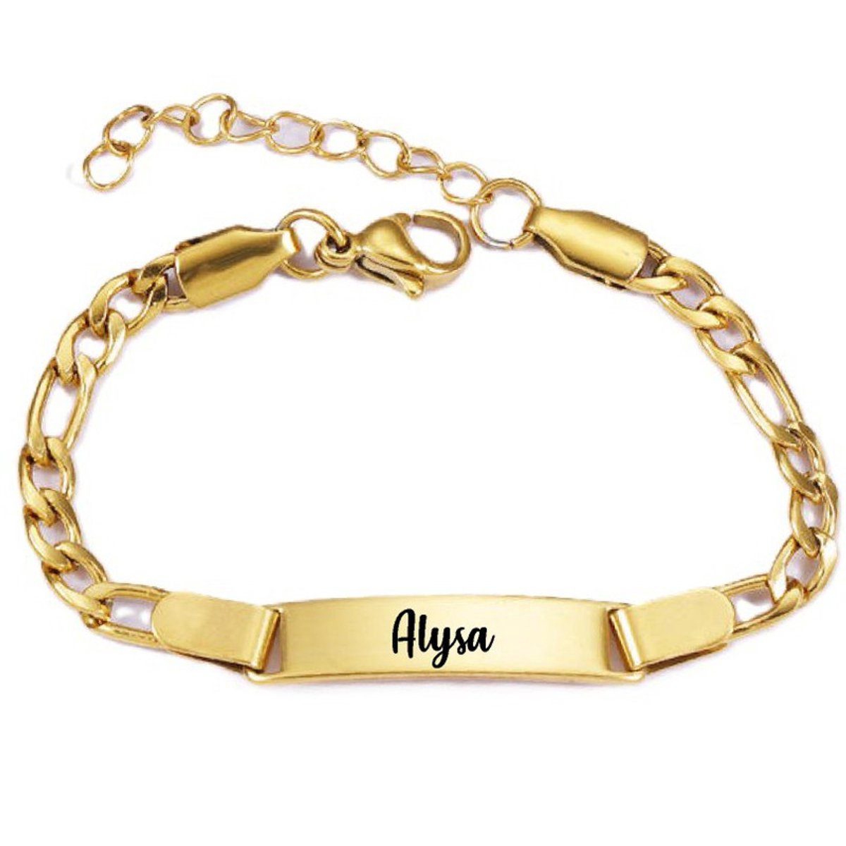 Baby/Kinder Armbandje Met Naam | Goud | RVS | Alysa