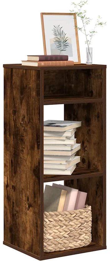 vidaXL Boekenplank Zwart Eiken 60 x 30 x 50 cm Bewerkt hout