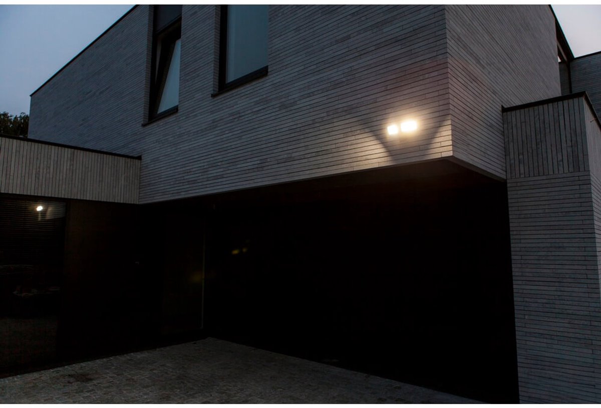 Lutec Chimera - LED security wandlamp voor buiten - Tweekoppig