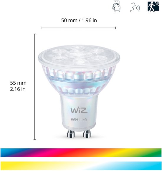 WiZ Spot 3-pack - Slimme LED-Verlichting - Gekleurd en Wit Licht - GU10