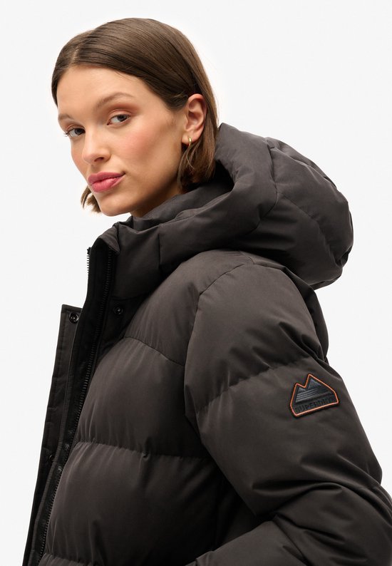 Superdry MICROFIBRE LONGLINE PUFFER JKT Dames Jas - Maat S